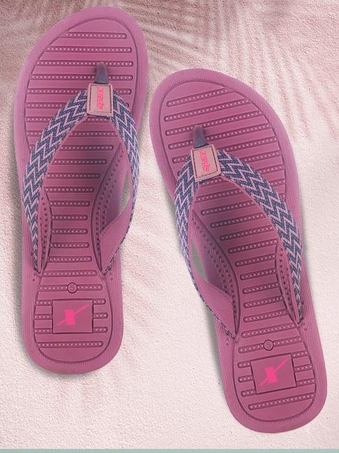 sparx women's purple flip flops