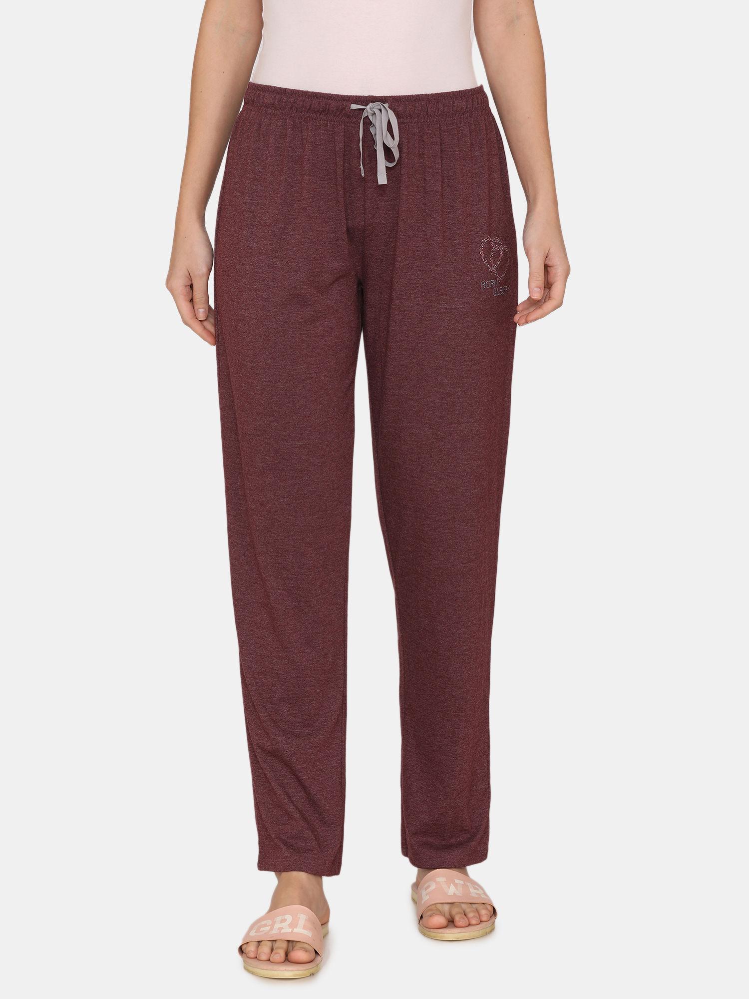spatial speckle knit cotton pyjama - red
