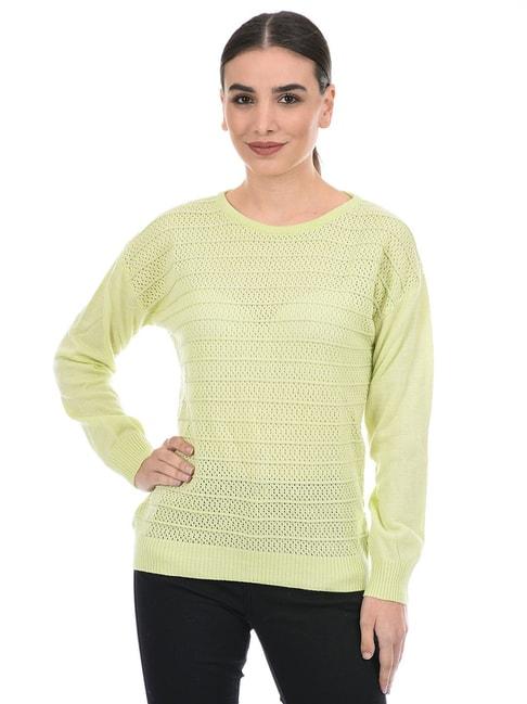 species lime green sweater
