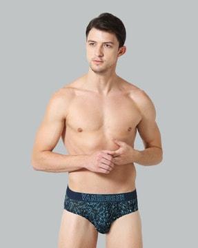 speckle print paneled briefs