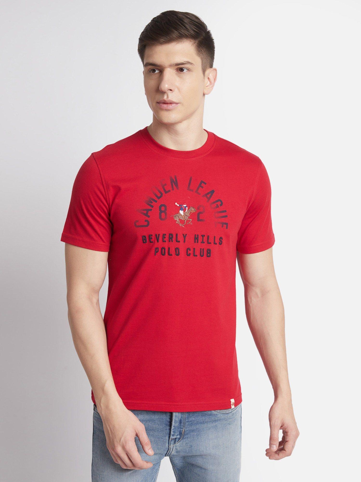 speckled jersey red t-shirt