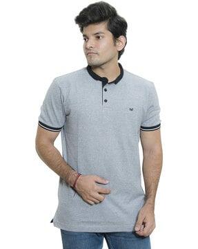 speckled polo t-shirt