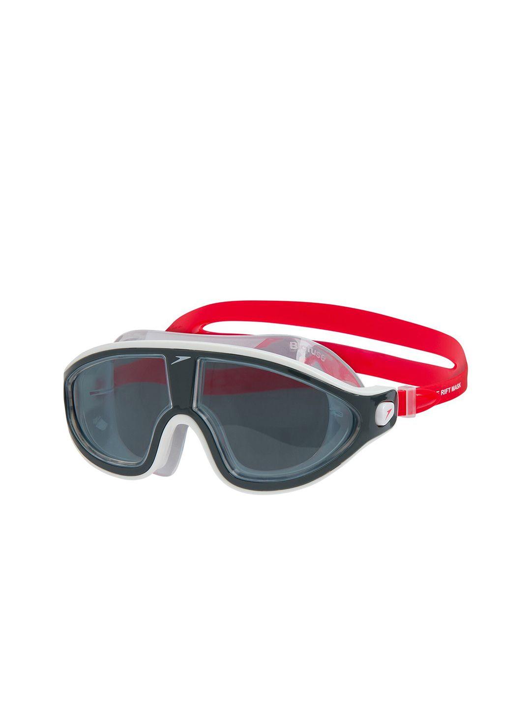 speedo black & red printed swimming  goggles