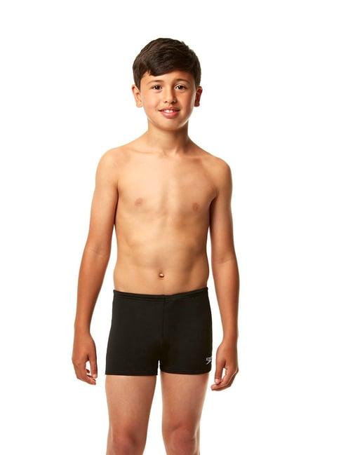 speedo kids black solid swim shorts