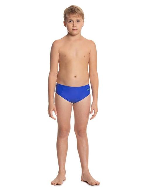 speedo kids blue solid brief