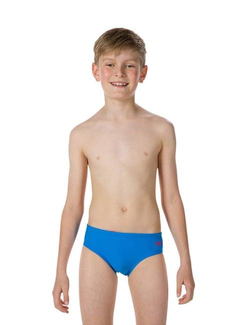 speedo kids blue solid brief