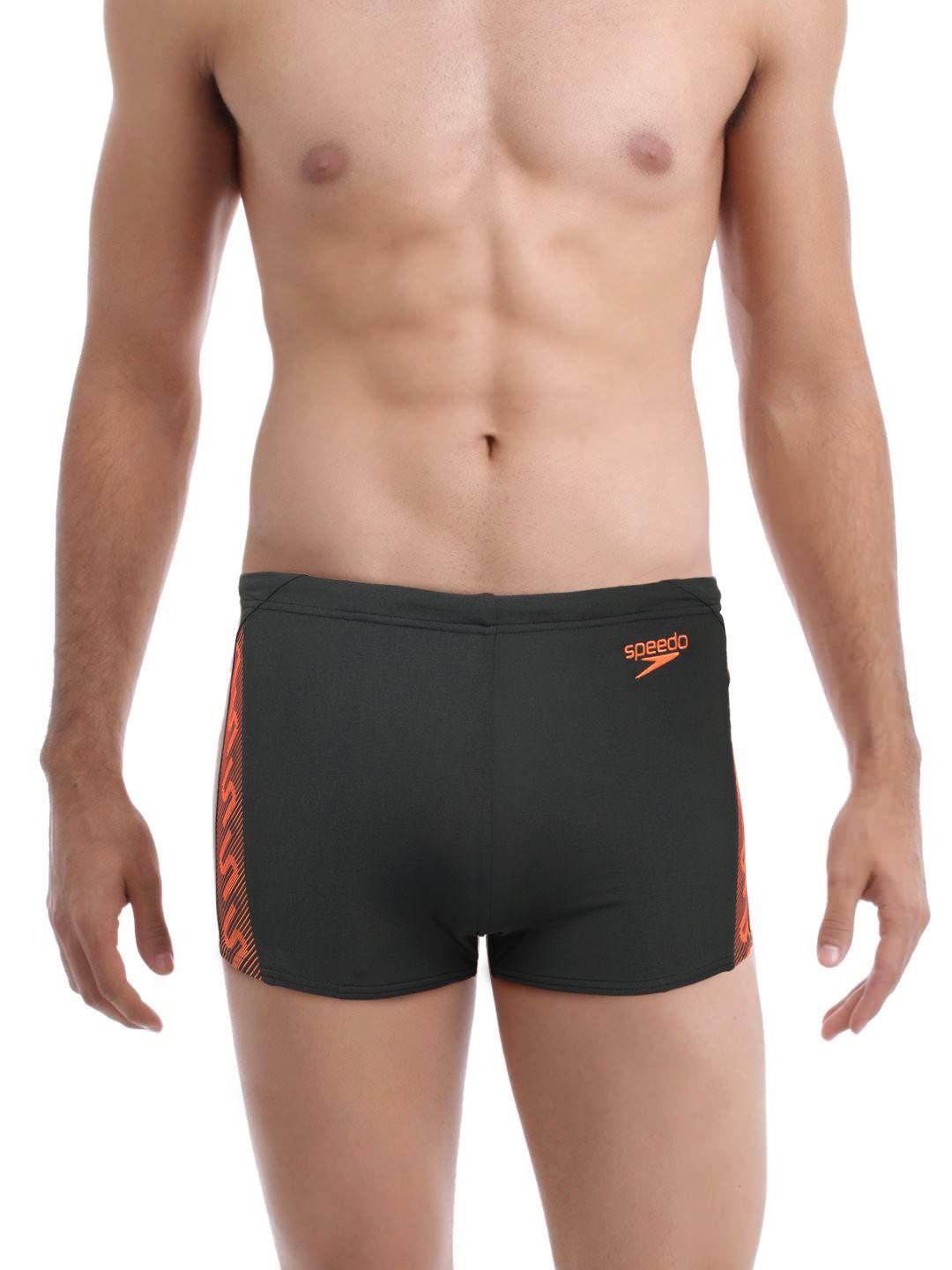 speedo men charcoal grey endurance+ swimming trunks