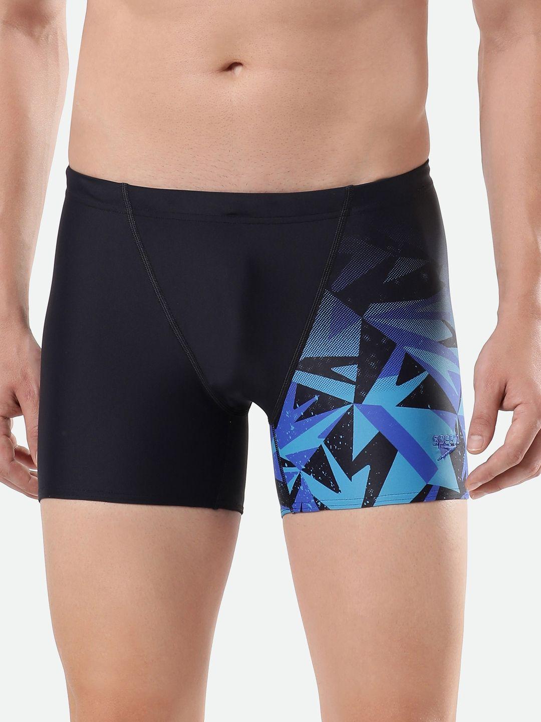 speedo men printed mid rise swimming shorts