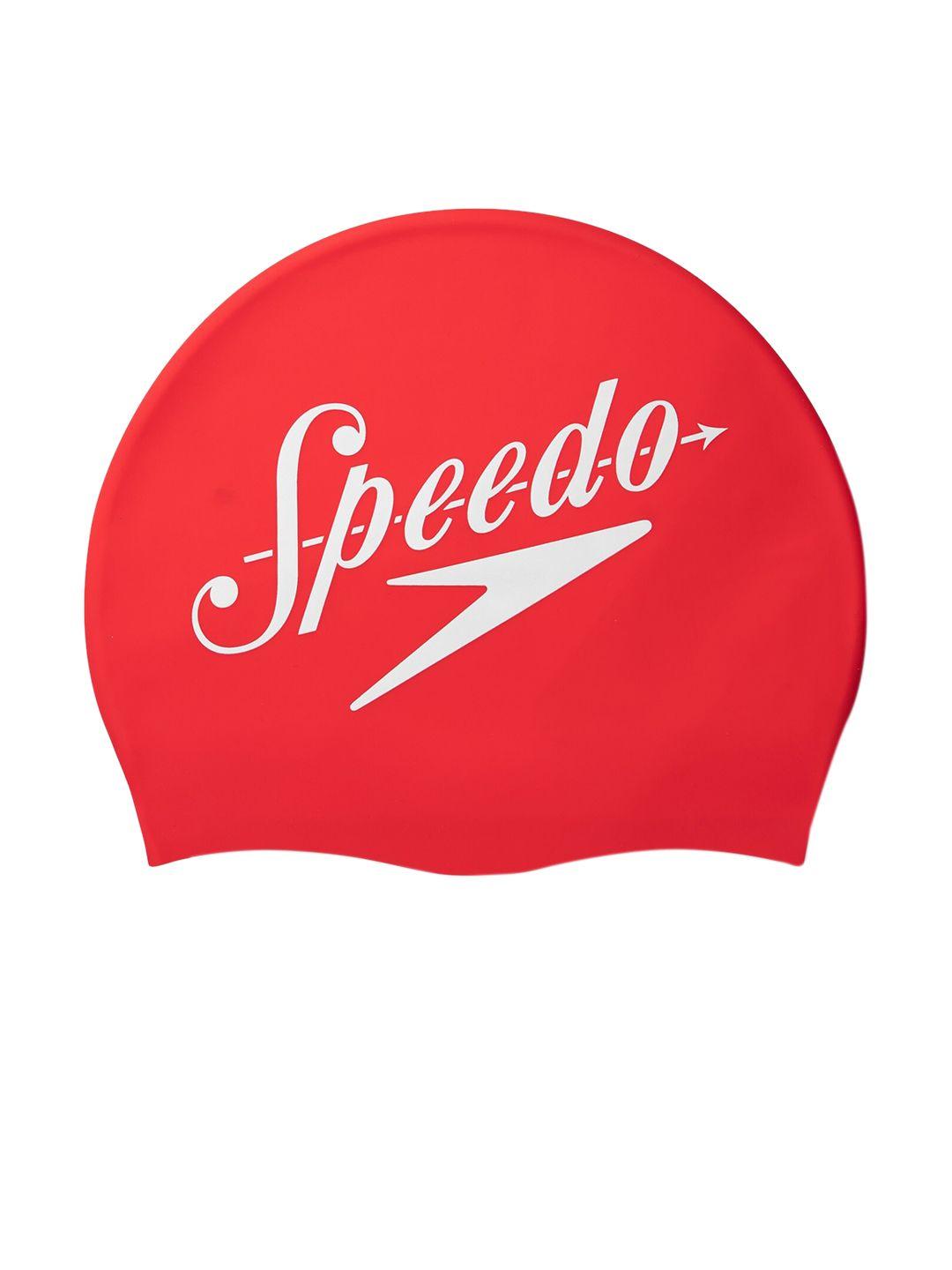 speedo slogan printed swim cap