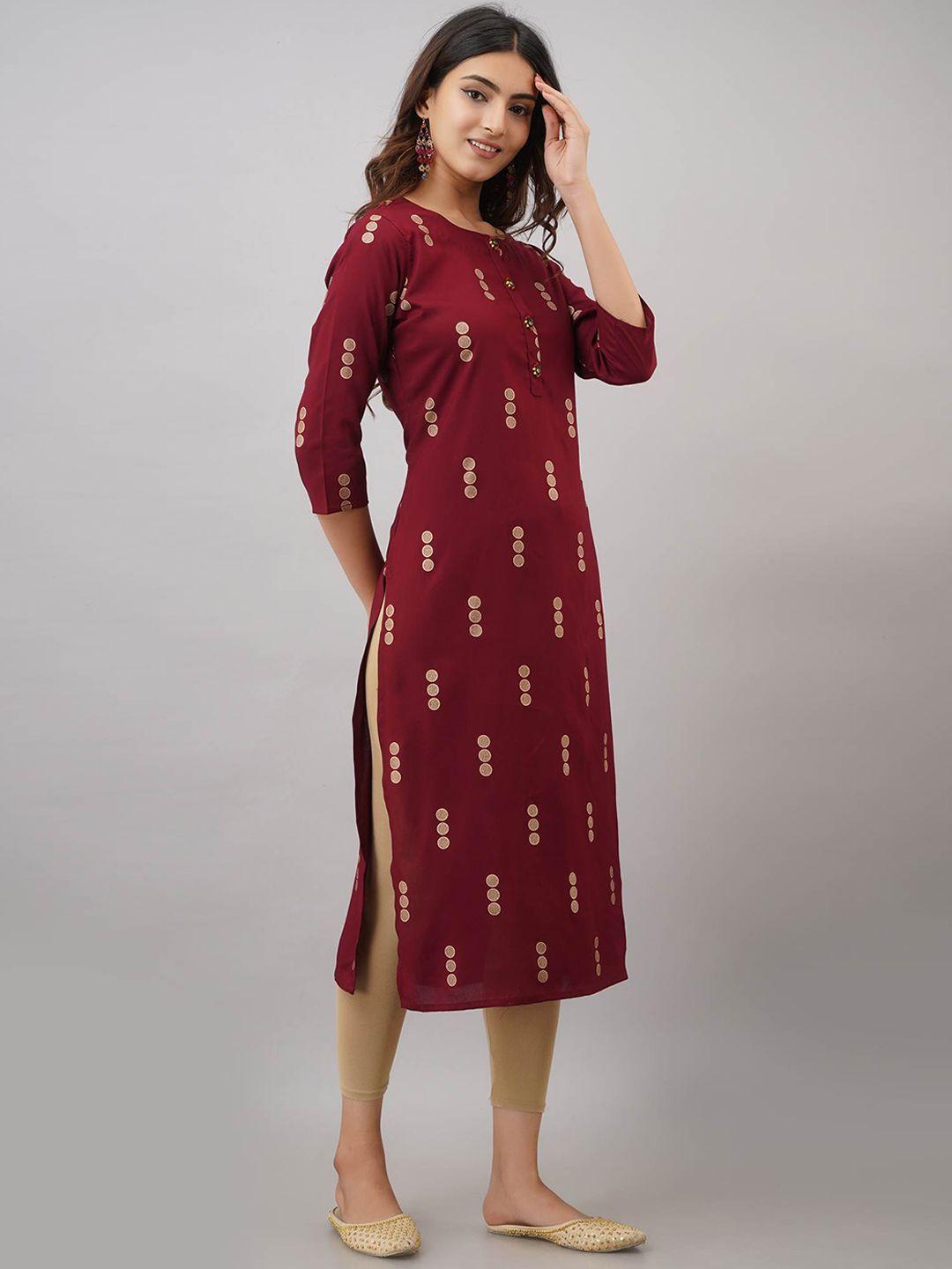 spera geometric printed rayon straight kurta