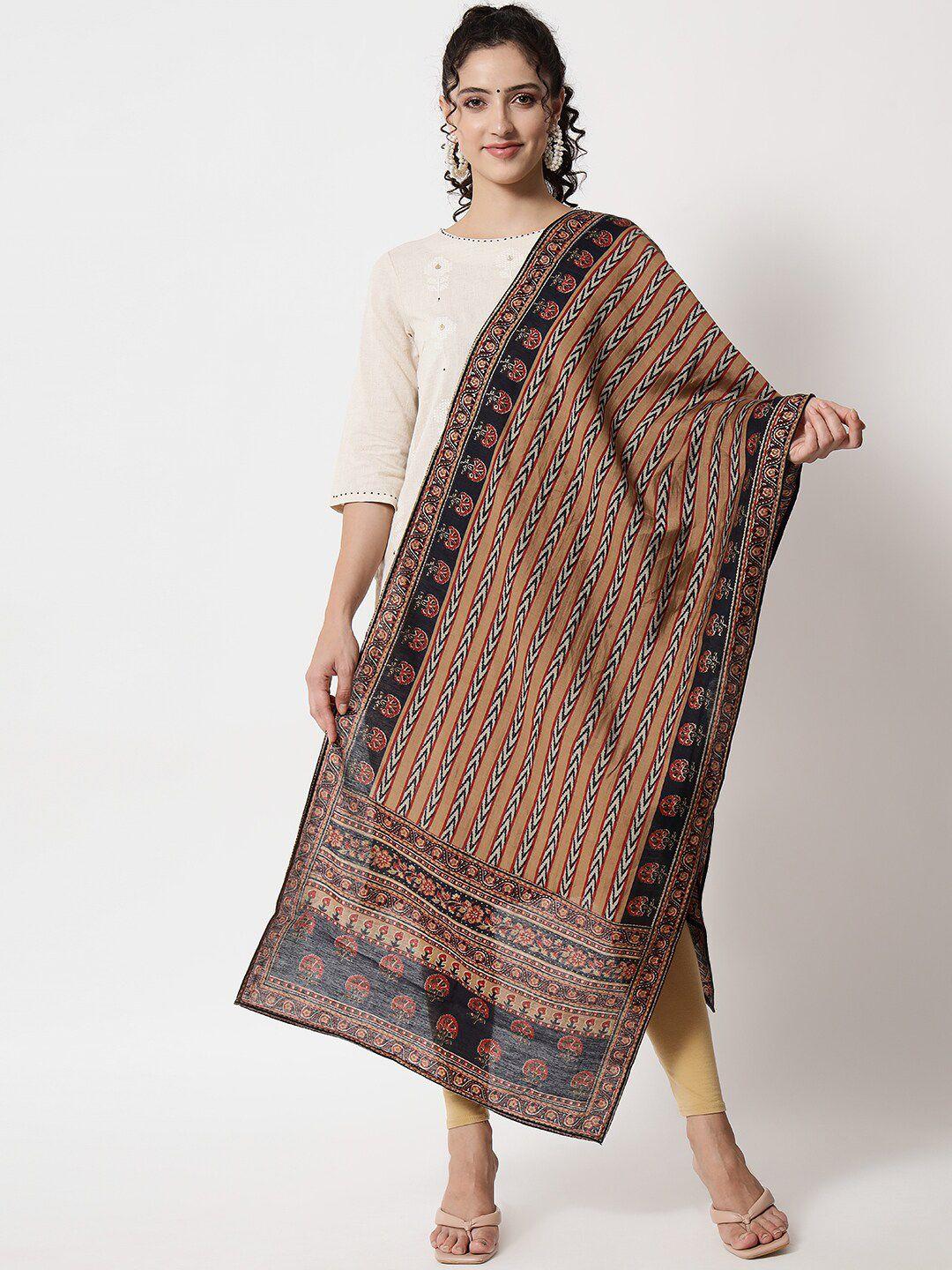 spera striped foil print chanderi dupatta