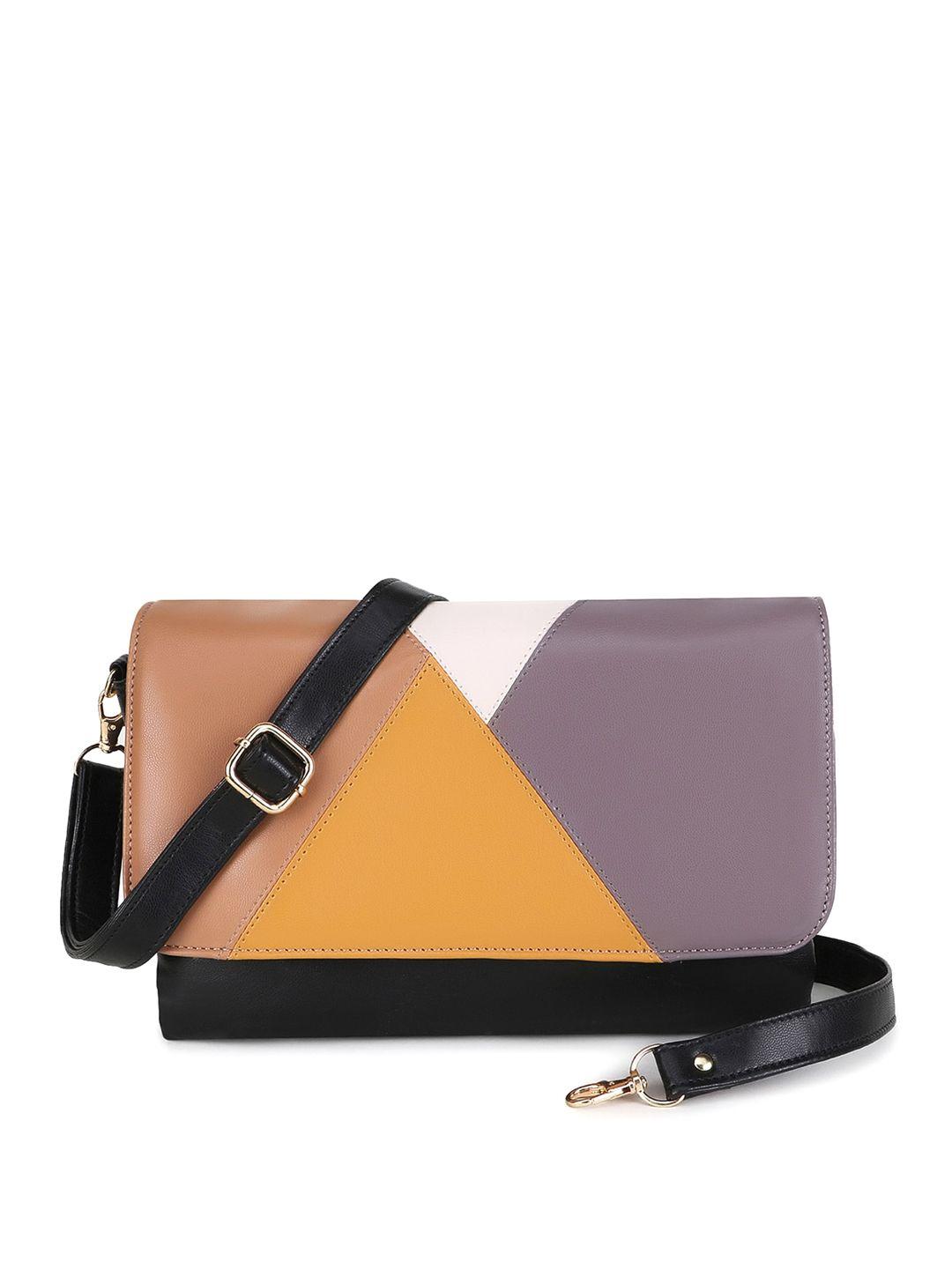 spice art colourblocked structured sling bag