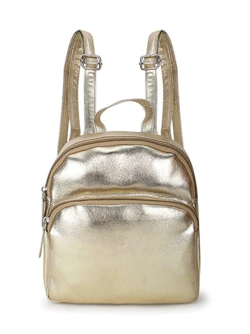 spice art golden shimmer travel zipper backpack - 15 ltrs