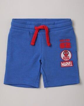 spider-man applique shorts