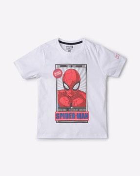 spider-man print crew-neck t-shirt
