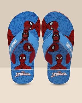 spider-man print thong-strap flip-flops