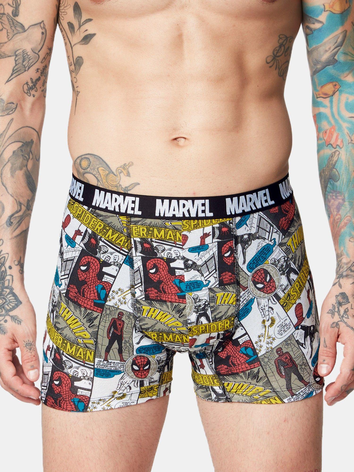 spider-man- comic men trunks underwear multi-color