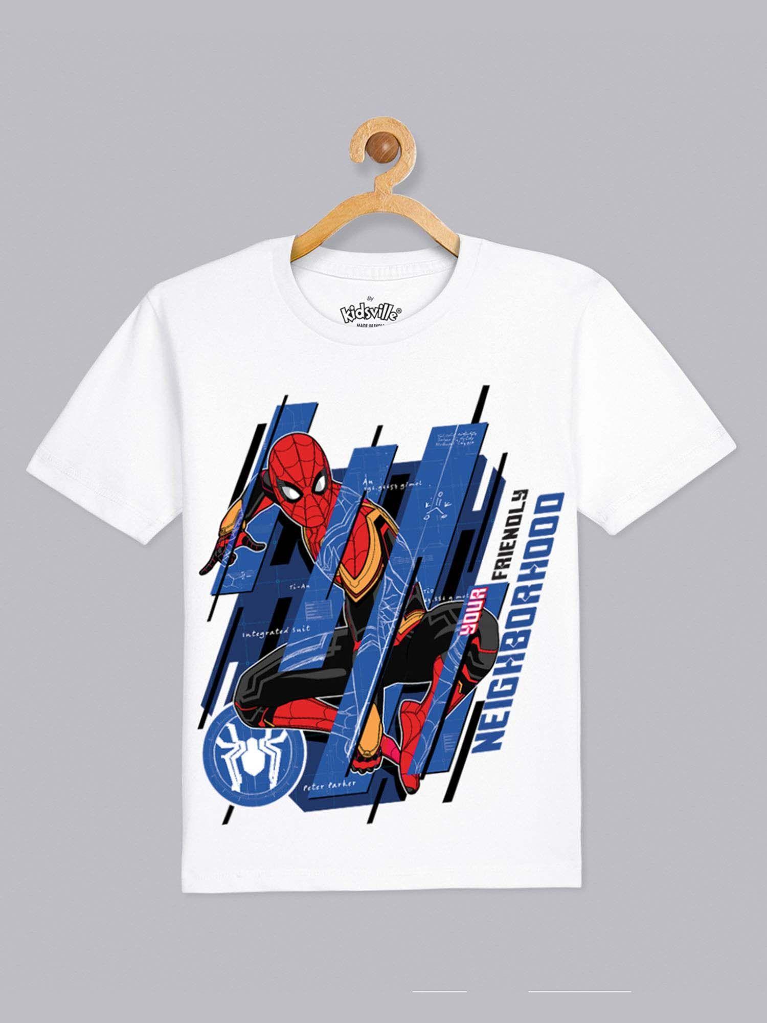 spider-man no way home featured t-shirt for boys - white