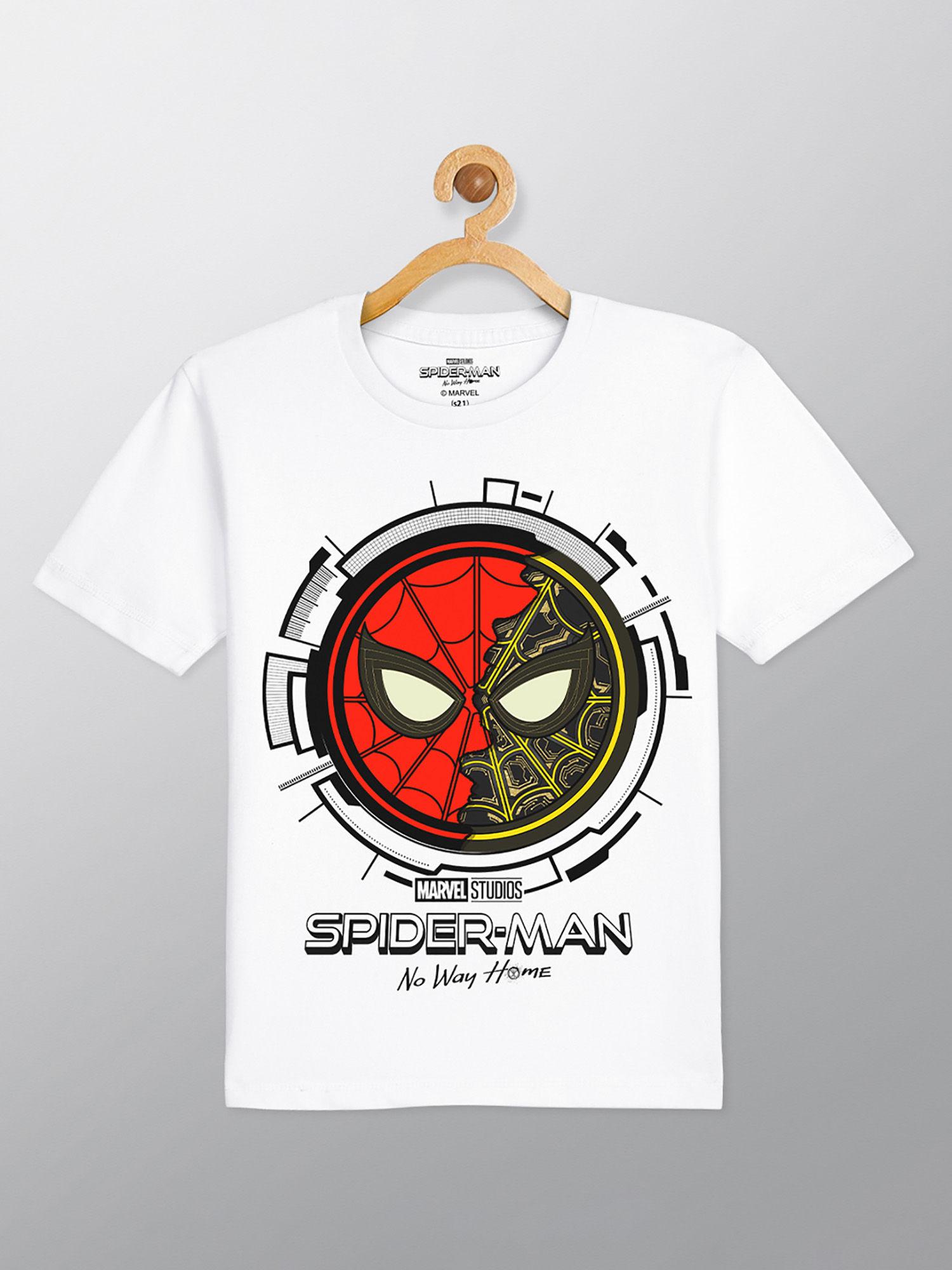 spider-man no way home printed t-shirt for boys - white