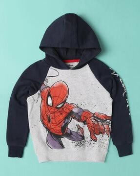 spider man print hoodie
