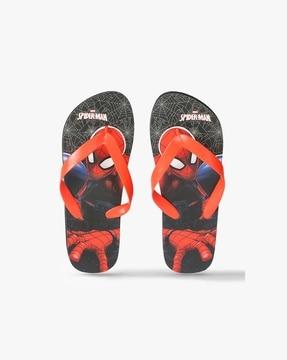 spider-man print thong-strap flip-flops