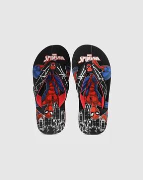 spider-man print thong-style slippers