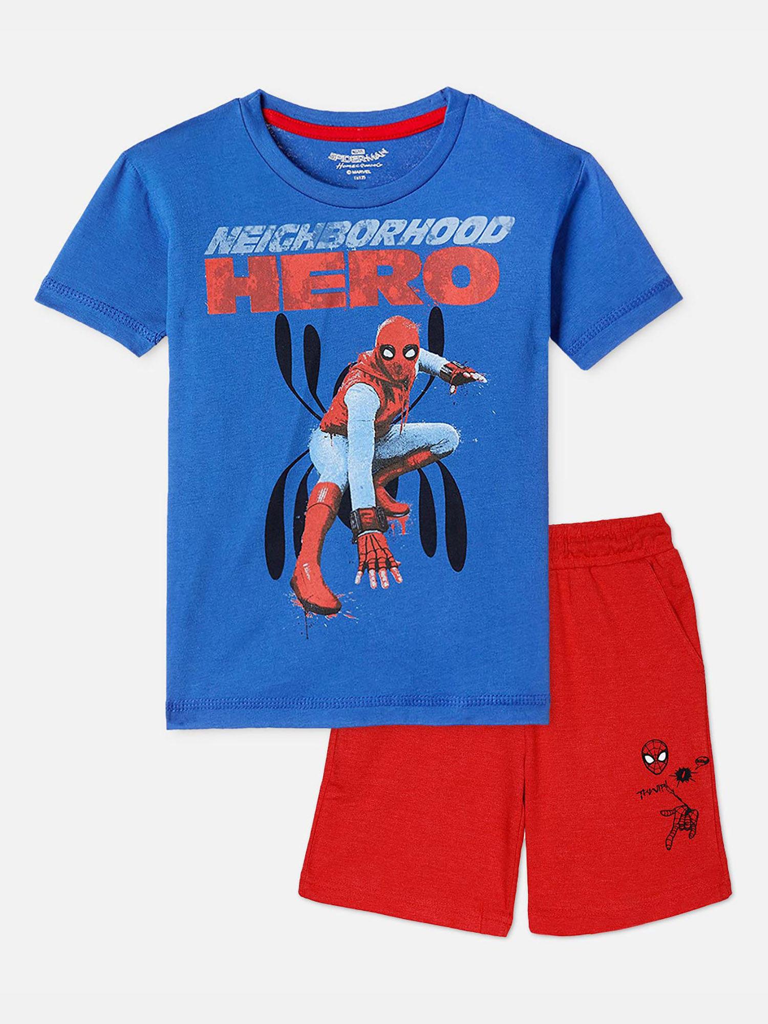 spiderman featured t-shirt & shorts (set of 2)
