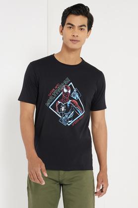 spiderman multiverse 100% cotton comfort fit t-shirt for men - black