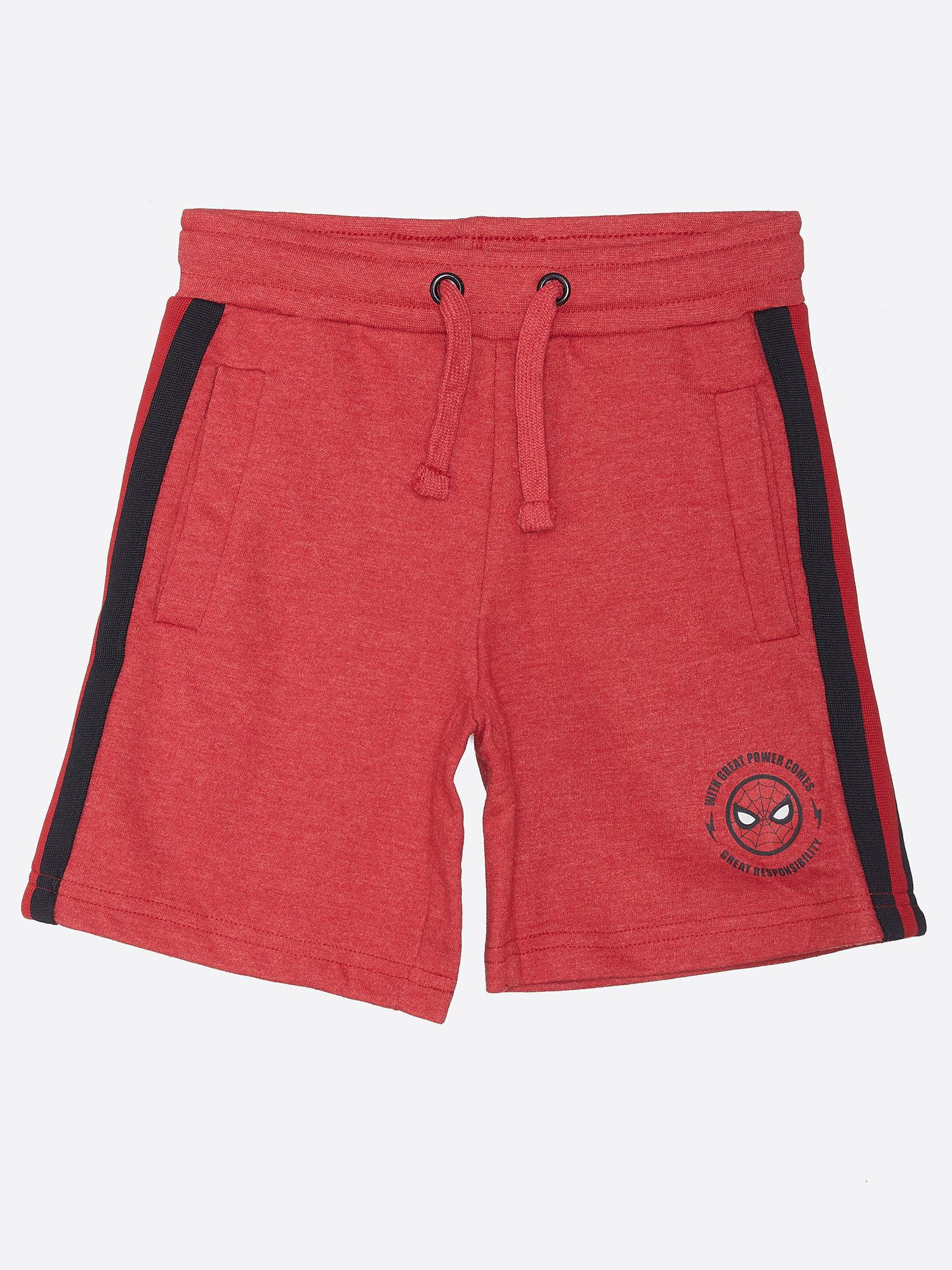 spiderman red casual shorts