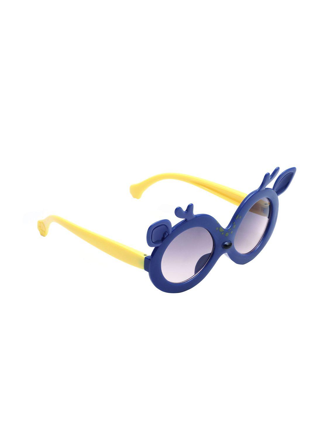 spiky girls blue lens & blue oval sunglasses with uv protected lens