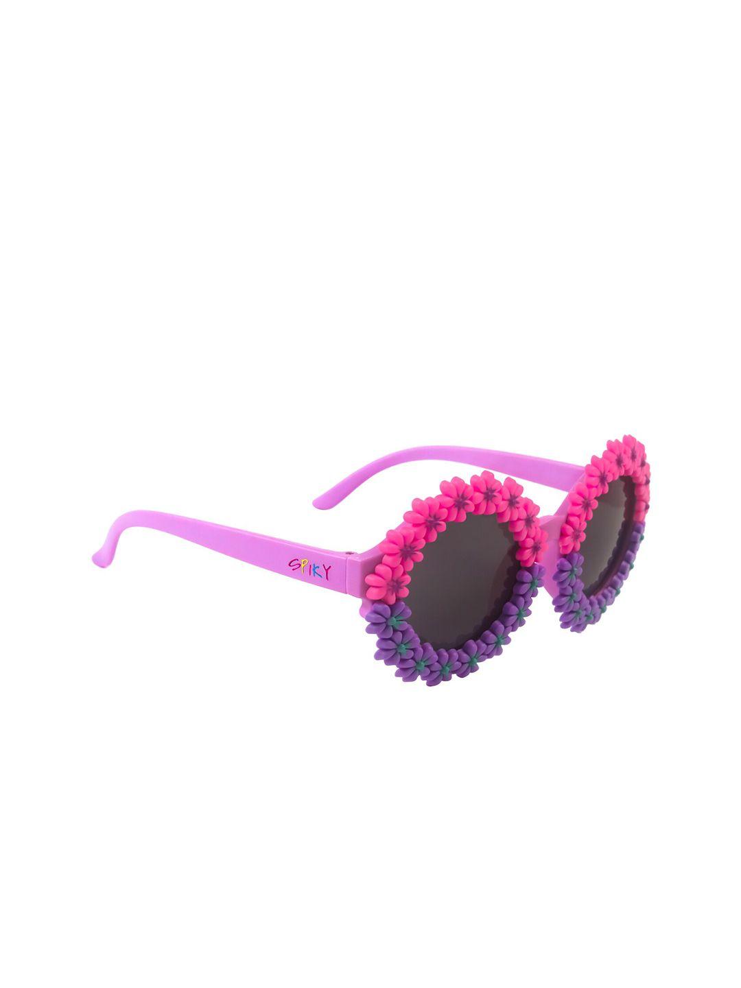 spiky girls round sunglasses with uv protected lens