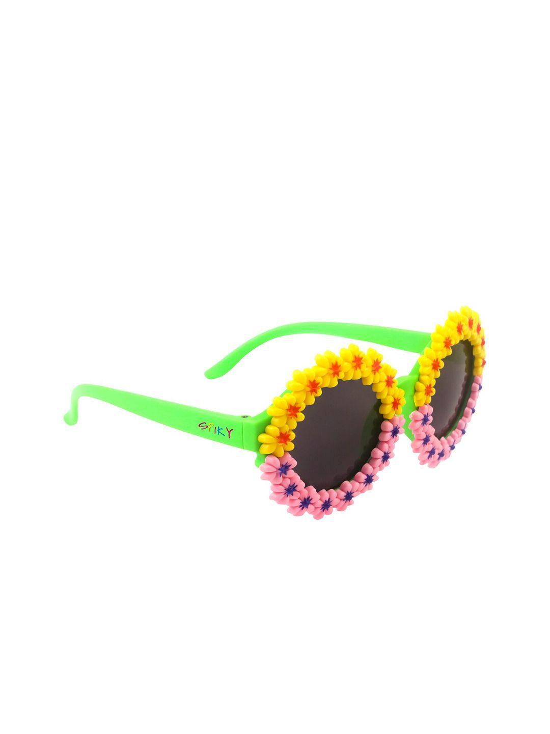 spiky girls round sunglasses with uv protected lens