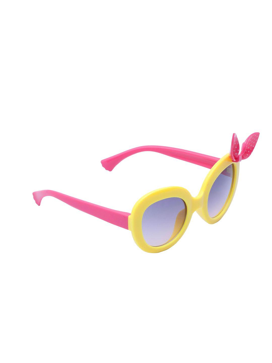 spiky girls yellow & pink full rim sunglasses