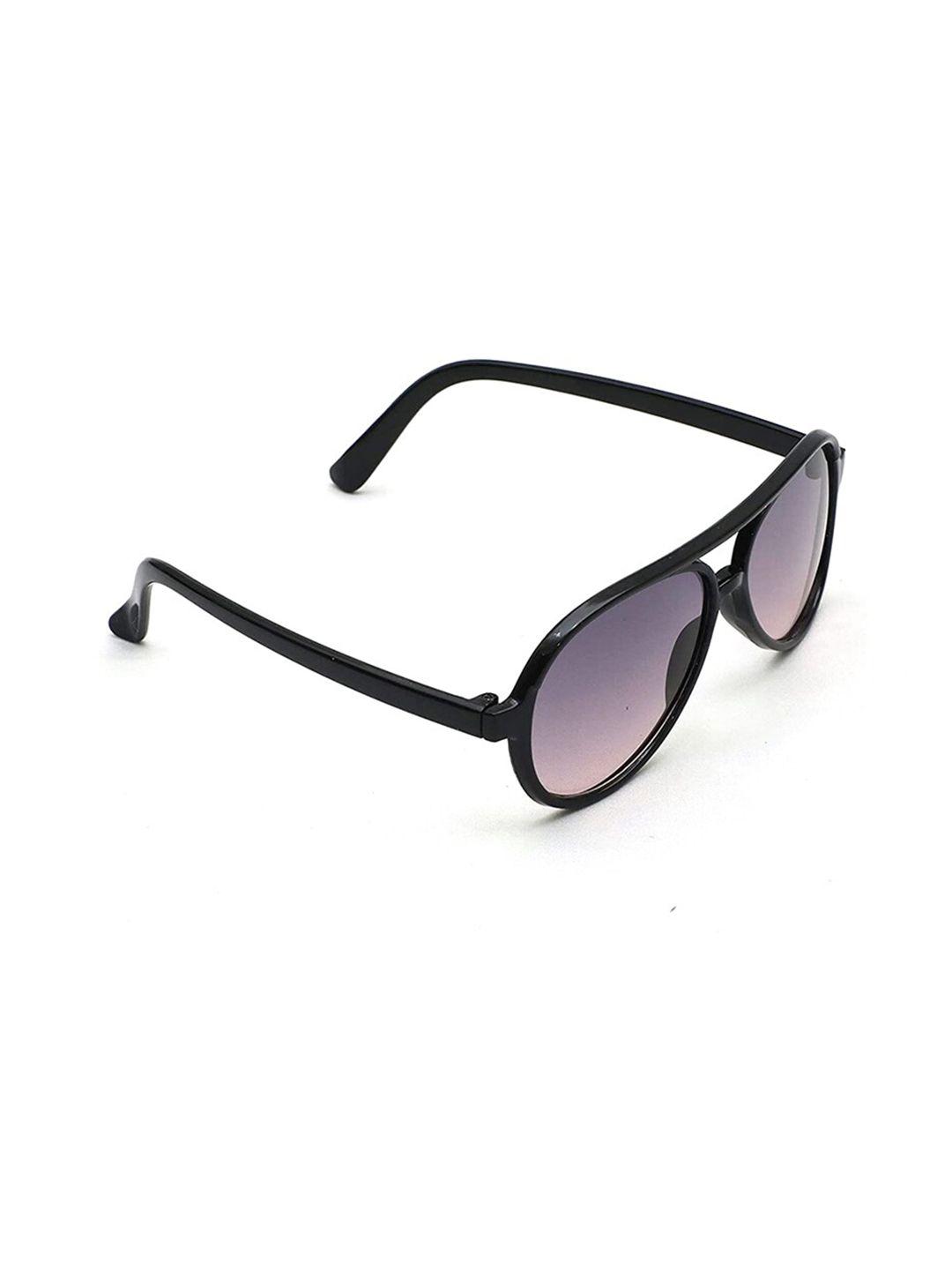 spiky kids full rim aviator sunglasses with uv protected lens 1232_black_black