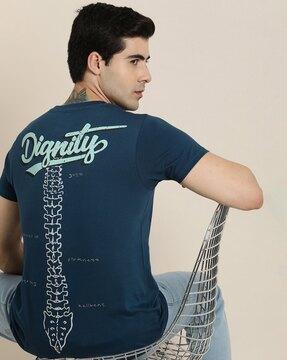 spine print crew-neck t-shirt