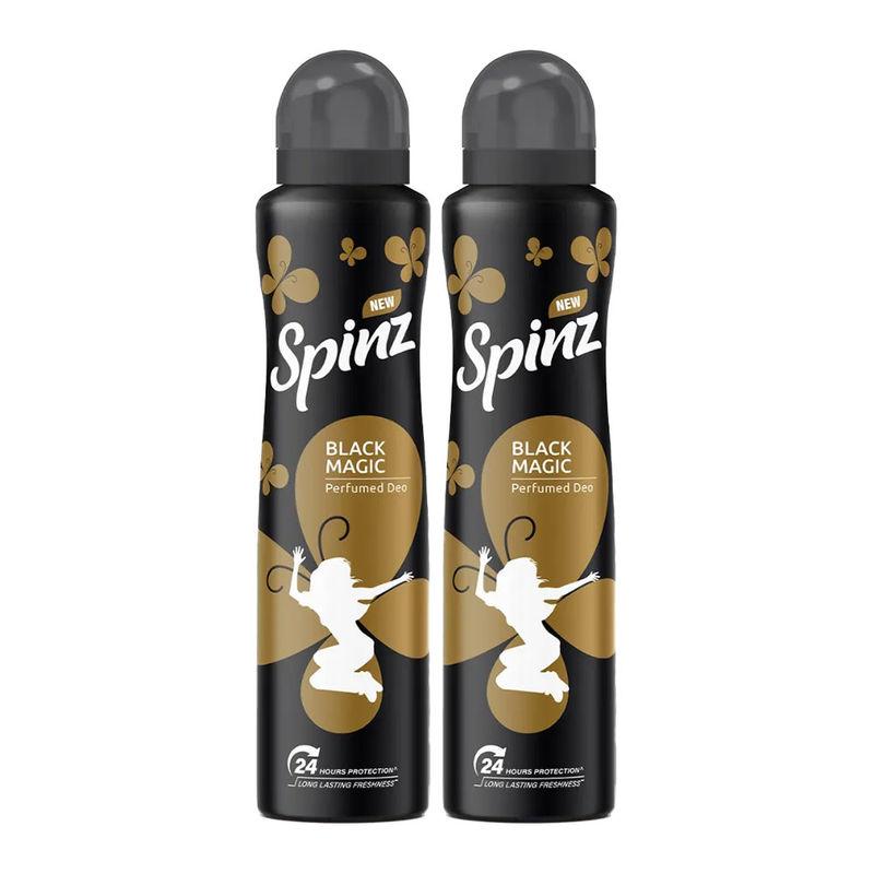 spinz black magic perfumed deo (pack of 2)