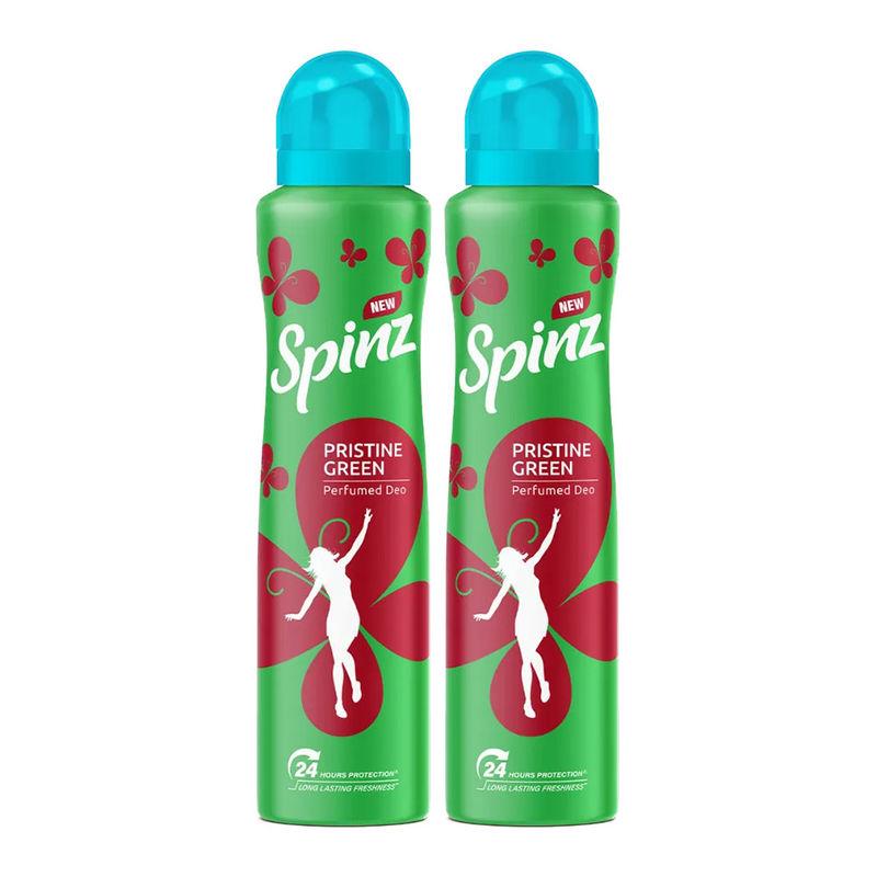 spinz pristine green perfumed deo (pack of 2)