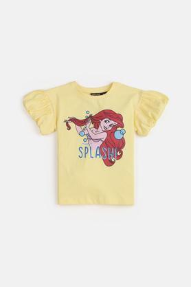 splash ariel cotton t-shirt for girls - yellow
