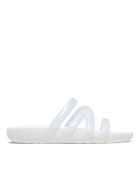 splash glossy strappy sandals