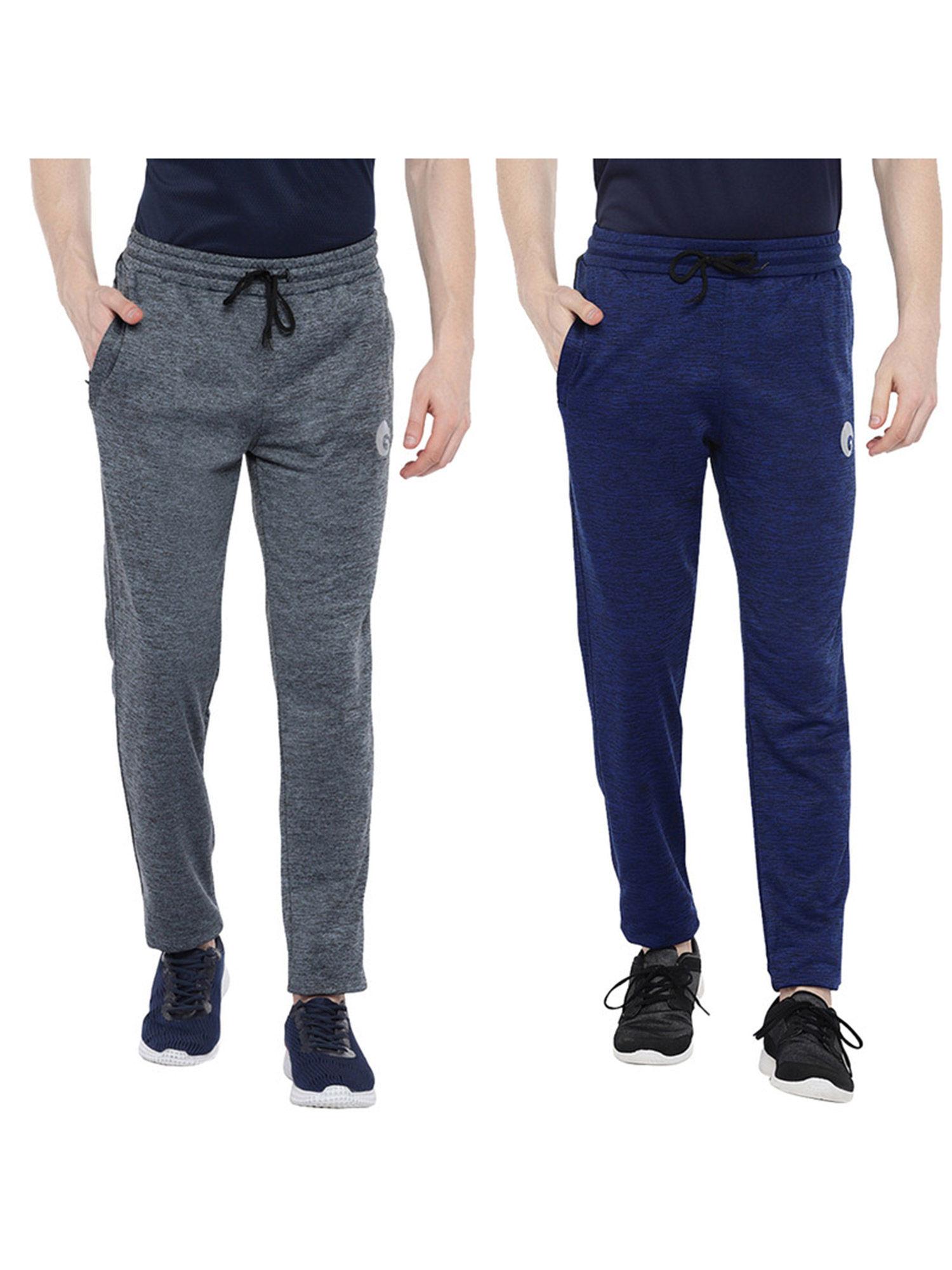 sport,gym & workout track pant 12 for mens blue-grey (pack of 2)