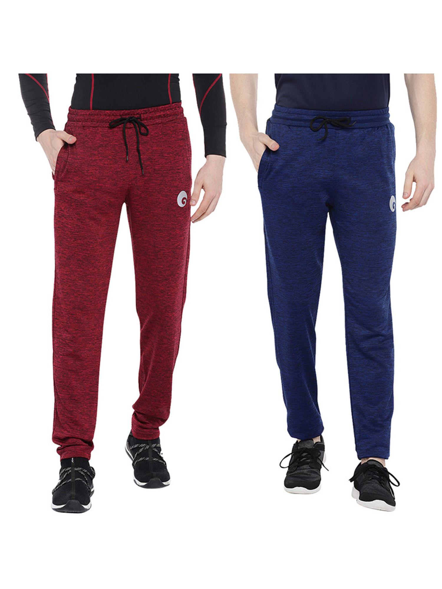 sport,gym & workout track pant 12 for mens blue-red (pack of 2)