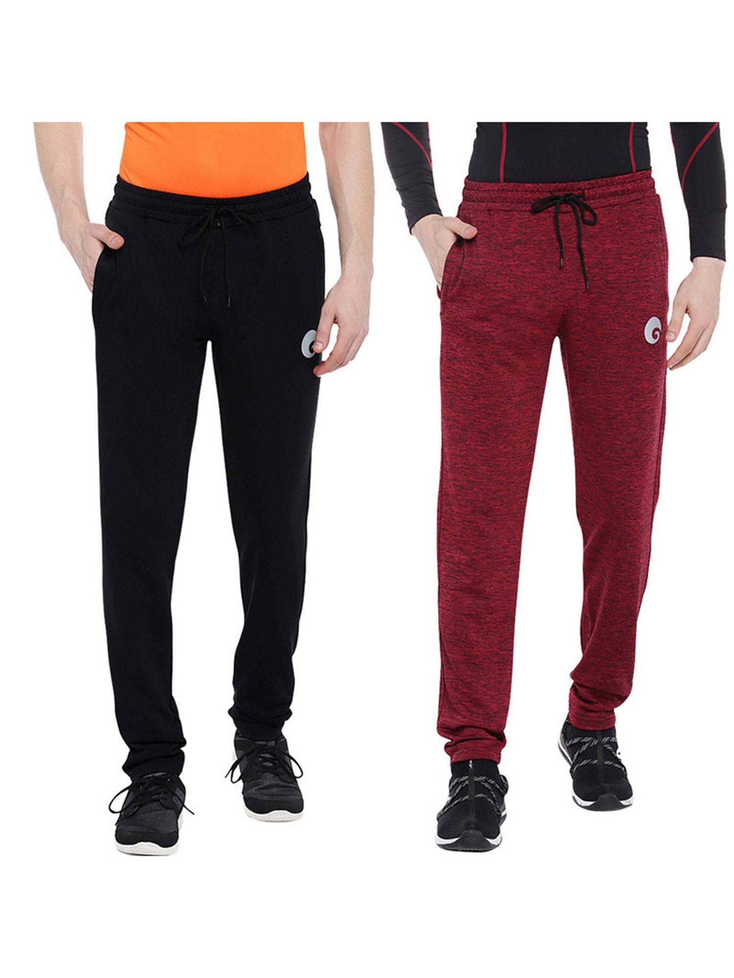 sport,gym & workout track pant 12 for mens red-black (pack of 2)