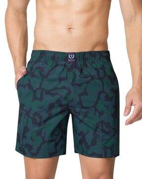 sport allover print & media pocket boxer shorts