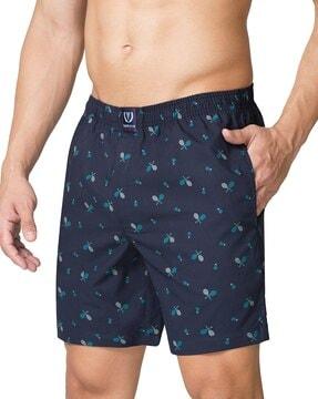 sport allover print & media pocket boxer shorts