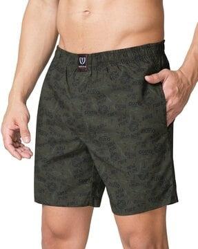 sport allover print & media pocket boxer shorts