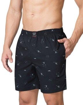 sport allover print & media pocket boxer shorts