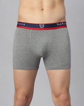 sport jaspe textured & double layer gusset trunks