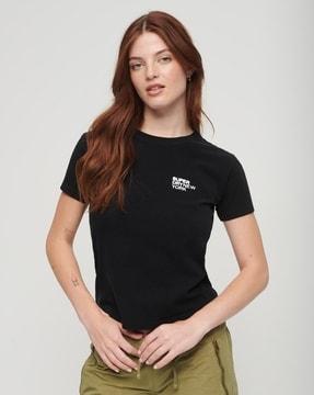 sport luxe graphic fitted t-shirt