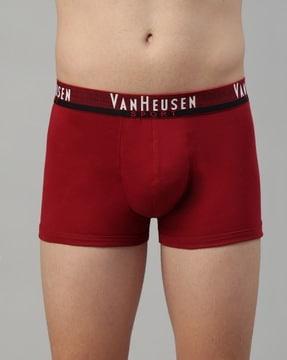 sport plush back elasticized waistband & double layer gusset trunks