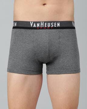 sport plush back elasticized waistband & double layer gusset trunks